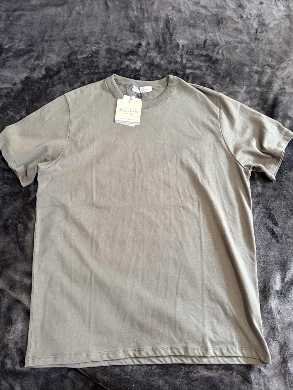 M.I.D.A. Undici Men's Crewneck T-Shirt in Gray L/G